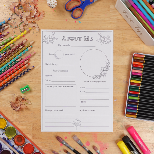 About Me Printable