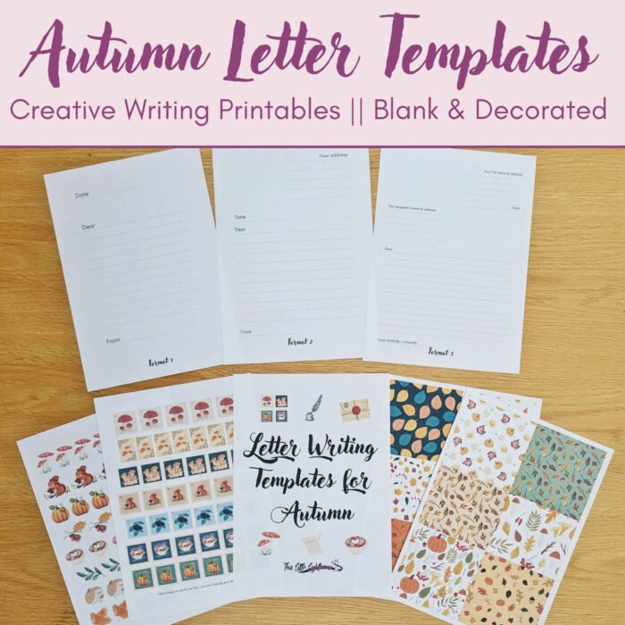 Letter Writing Templates for Autumn