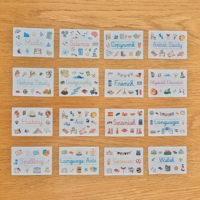 16 Subject Cards | Scheduling